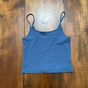 Blue American Eagle Casual ribbed Spaghetti Strap medium tank top